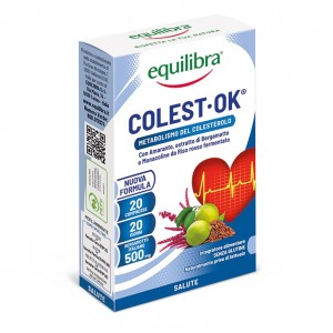 COLEST  OK - Colesterol optim, Supliment pentru reglarea colesterolului, EQUILIBRA, 20 Comprimate, 24 g